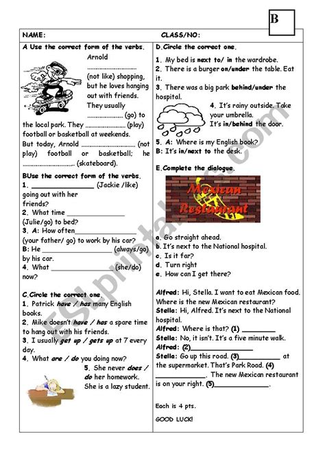 Sample Test Paper: B .